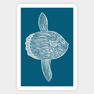 Common Mola or Ocean Sunfish - detailed fish design Sticker